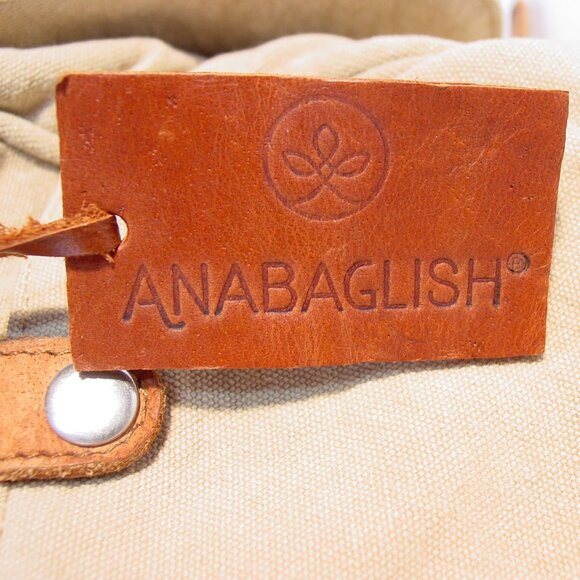 SUNDANCE Anabaglish Canvas/Leather Large Distressed Messenger Bag - MINT - Picture 11 of 11